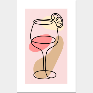 wine glass Posters and Art